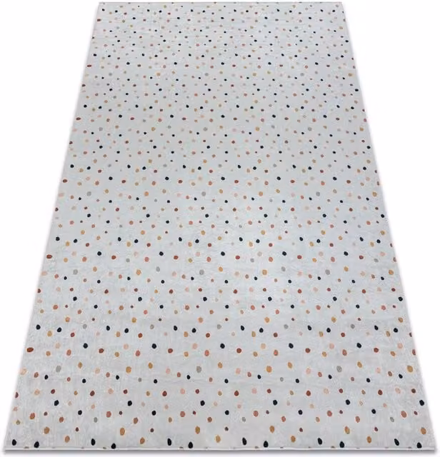 RugsX Bambino Dotted Childrens Rug in White, W 80 cm x L 150 cm
