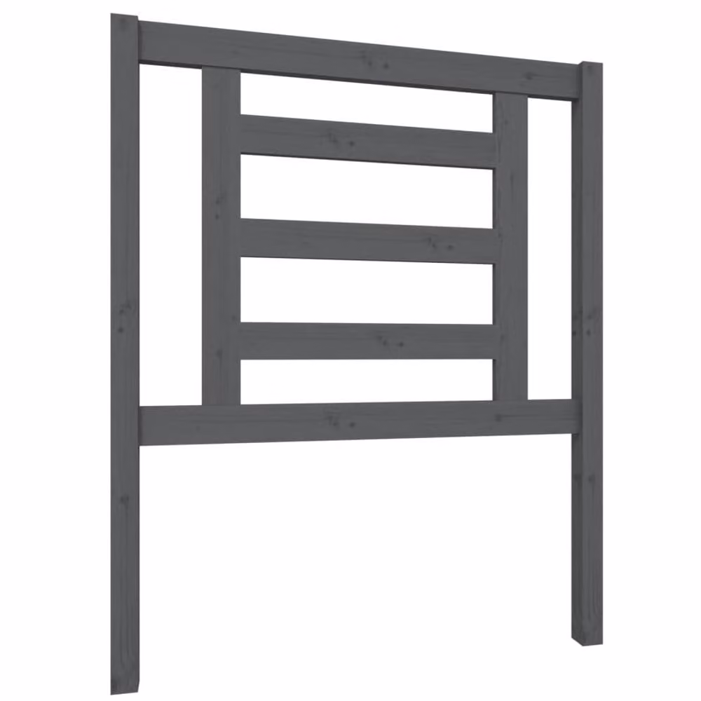 Berkfield Home Beautiful Grey Solid Wood Pine Bed Headboard, W/D/H: 81 x 4 x 100 cm – 3
