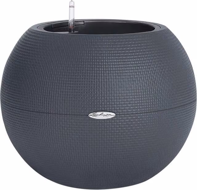 Lechuza Grey Plastic Planter Pot for Indoor and Ornamental Plants
