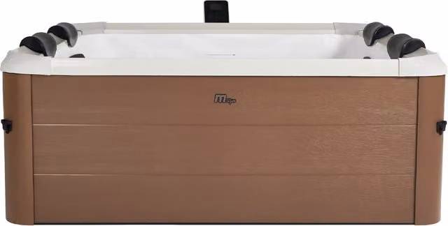 MSpa Aero Plus Square Inflatable Hot Tub with Jets and Bubbles, 6 Bathers, Amber