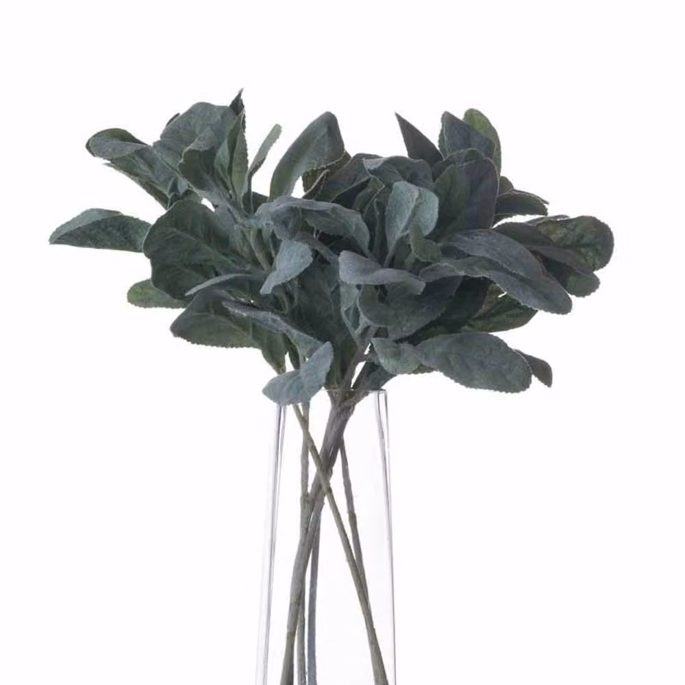 Lemon Pavilion Green Artificial Lambs Ear Plant, W16 x D16 x H35 cm – 2