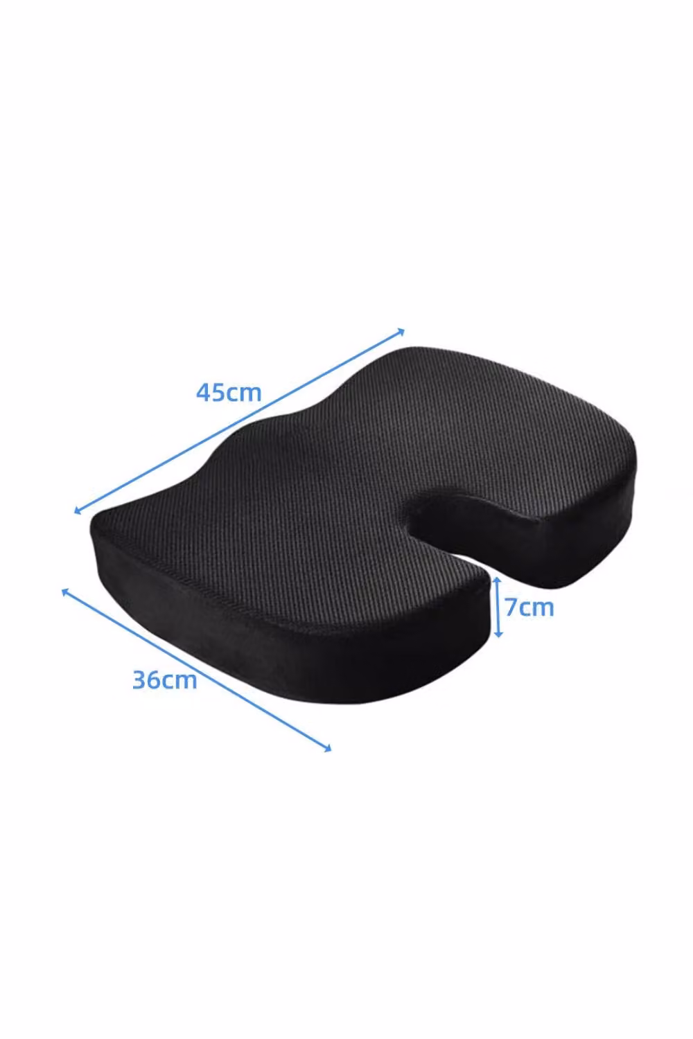 KDMD Black Memory Foam U-Shaped Coccyx Seat Cushion with Breathable Removable Washable Cover – 5