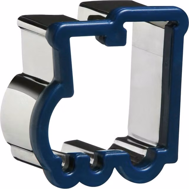 Orsina Blue Train Shape Cookie Cutter made from Stainless Steel and ABS Plastic