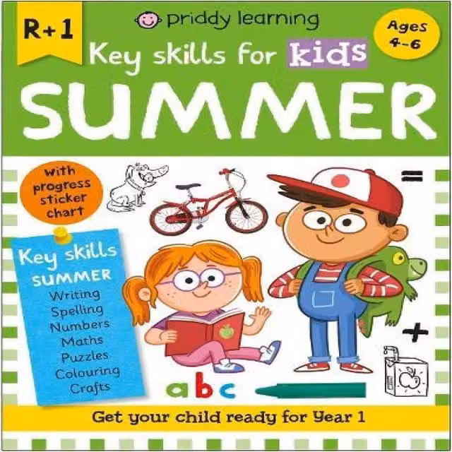 Roger Priddy Key Skills for Kids Summer: Get Your Child Ready for Year 1 Multicolour Paper Activity Book