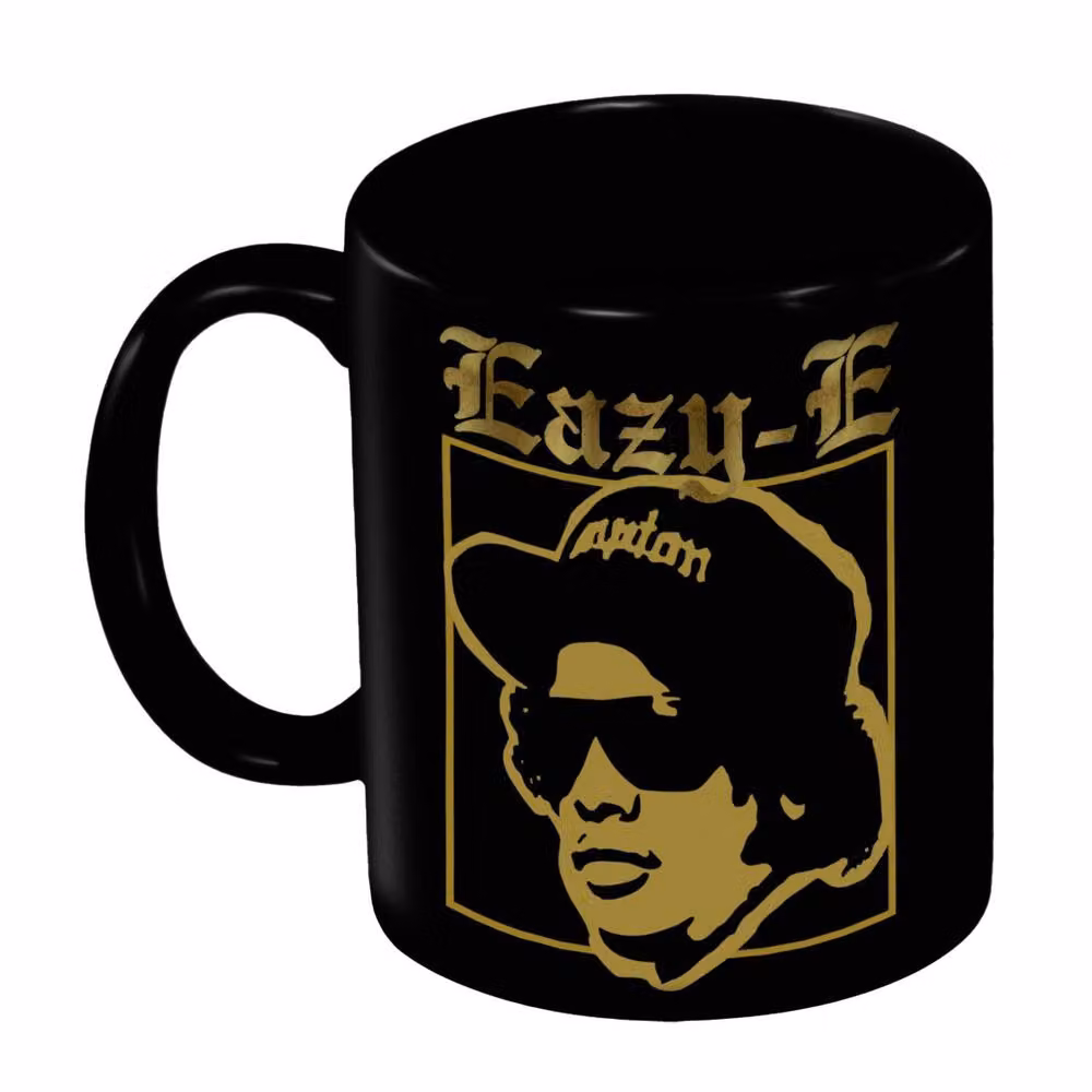 Eazy-E Face Ceramic Mug, Black, 325ml – 2