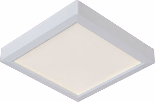 Lucide Modern Square LED Flush Ceiling Light in White