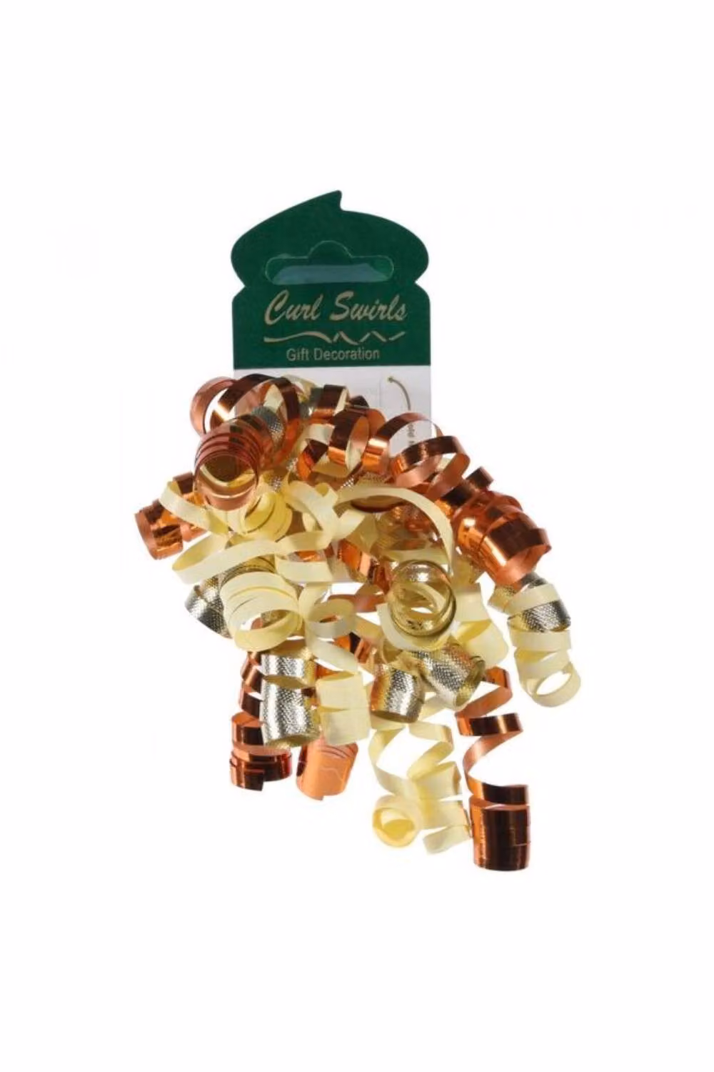 KDMD Metallic Gold and Cream Curl Swirl Party Decorations, 12 Pack, Off-White – 2