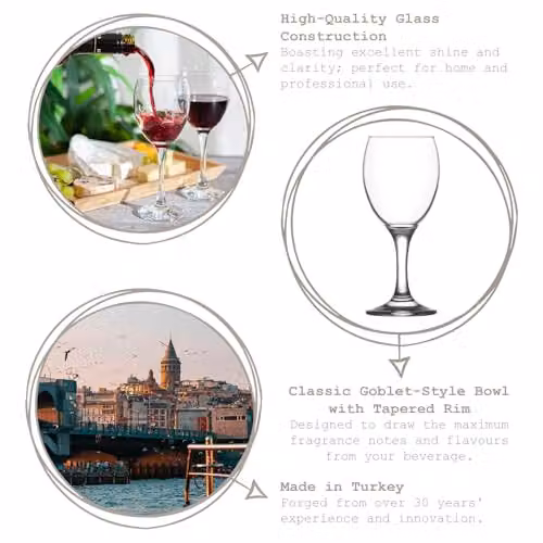 LAV Empire 18pc Wine Glass and Champagne Flute Set in Transparent Glass – 1