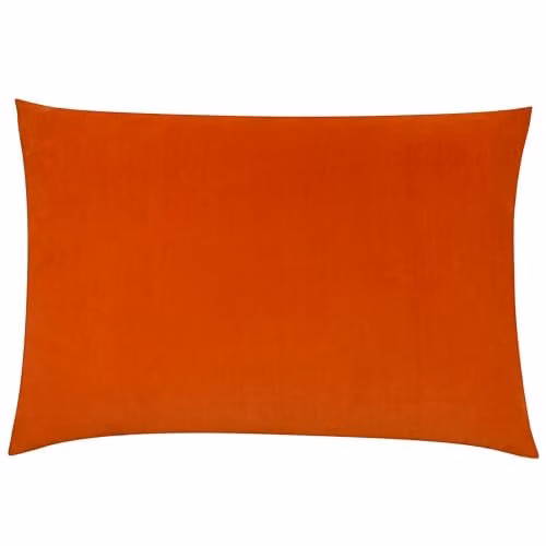 Riva Home Velvet Rectangular Cushion in Orange, W: 60 cm, H: 40 cm, D: 40 cm