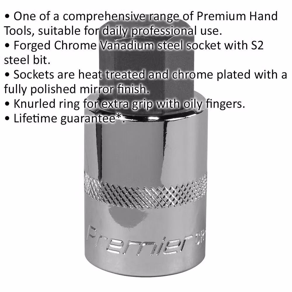 Loops 19mm Forged Hex Socket Bit 1/2 inch Square Drive Chrome Vanadium Steel Wrench Socket in Silver and Multicolour – 2