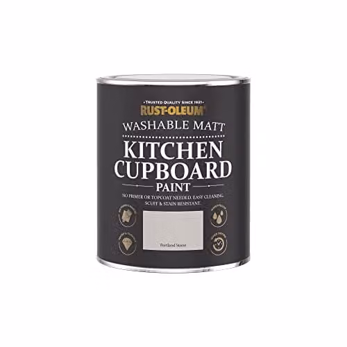 Rust-Oleum Matt Water-Based Kitchen Cupboard Paint in Beige, 750ml – 1