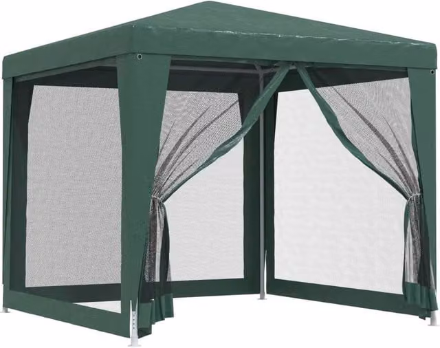 Berkfield Home Party Tent with 4 Mesh Sidewalls, Green, 2.5 x 2.5 m – 1