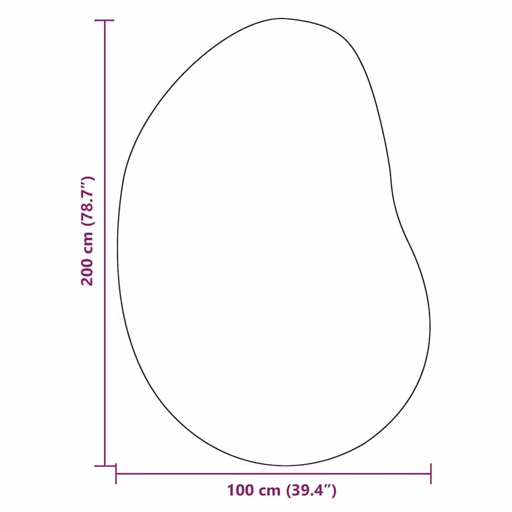 Berkfield Home Modern Oval Non-Slip Area Rug in Black, W/D: 100 x 200 cm – 6