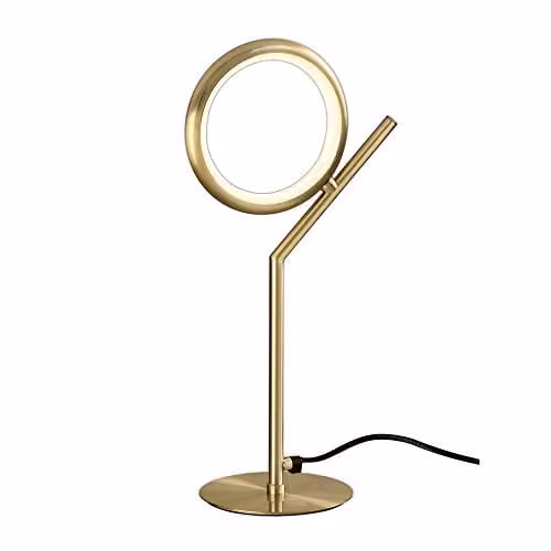 Netlighting Olimpia LED Table Lamp, 8W, 3000K Warm White, 600lm, Gold/Brass