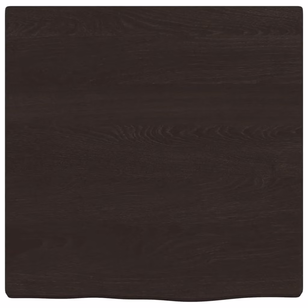 Berkfield Home Bathroom Countertop, Treated Solid Wood with Live Edge, Dark Brown and Grey, W: 40 cm, D: 40 cm, H: 2-4 cm – 3