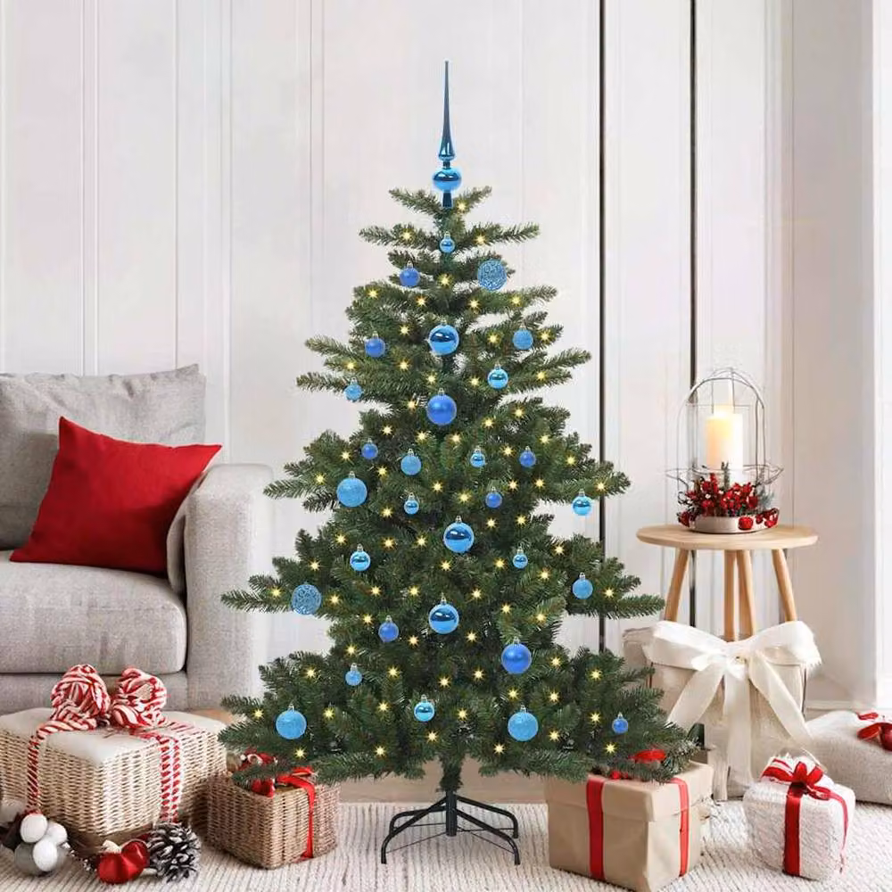 Berkfield Home Elegant Green Artificial Hinged Christmas Tree with 150 LEDs, Height: 150 cm – 2