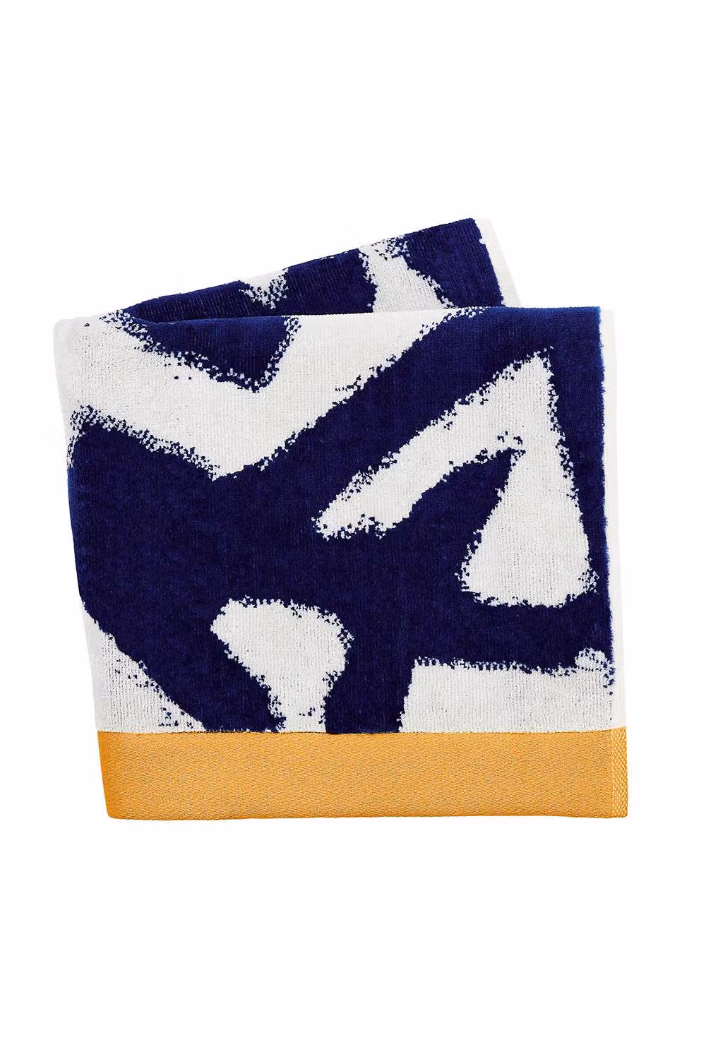 Harlequin Thicket Floral Cotton Bath Towel in Blue and Yellow – 2