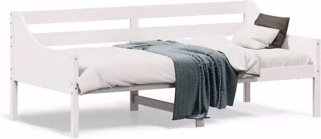 Berkfield Home White Solid Wood Pine Day Bed W/D/H: 190 x 90 x 76 cm – 1
