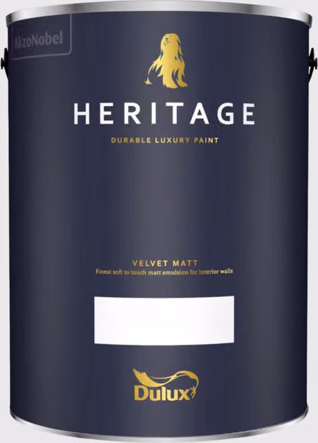 Dulux Trade Heritage Matt Dispersion Paint in Marble White, 5 l