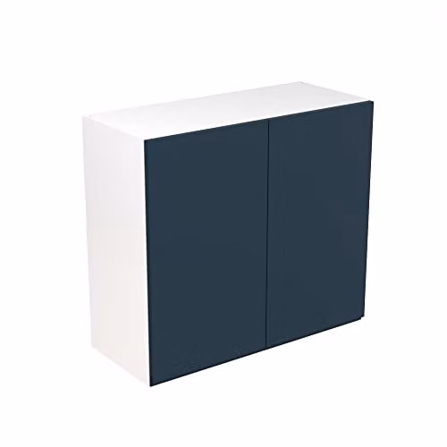 Kitchen Kit Indigo Blue Matt J-Pull Bridging Wall Cabinet W/D/H: 80.0 x 72.0 x 33.01 cm