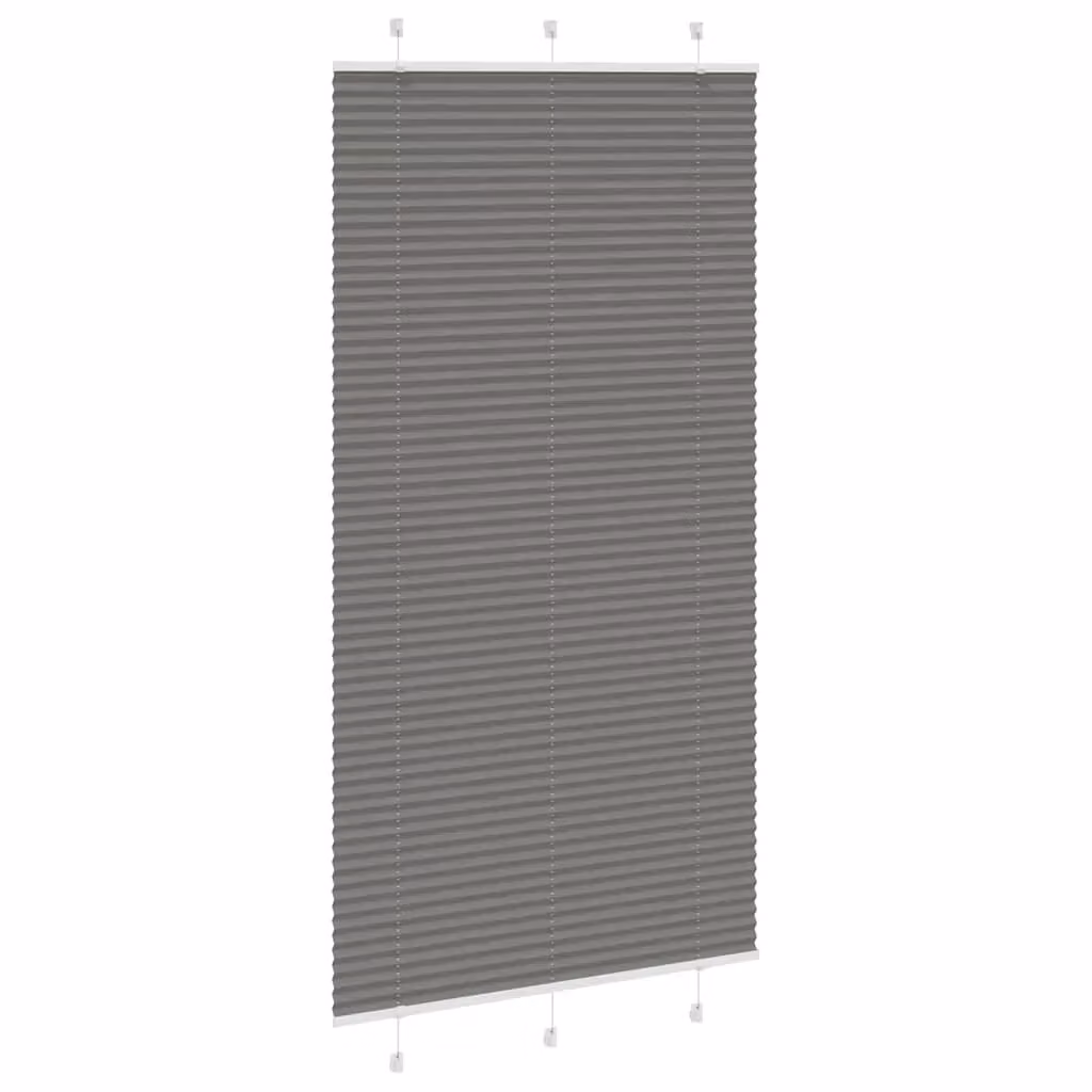 Berkfield Home Single Pleat Fabric Blind in Anthracite and Black, W/H: 105 x 200 cm – 3