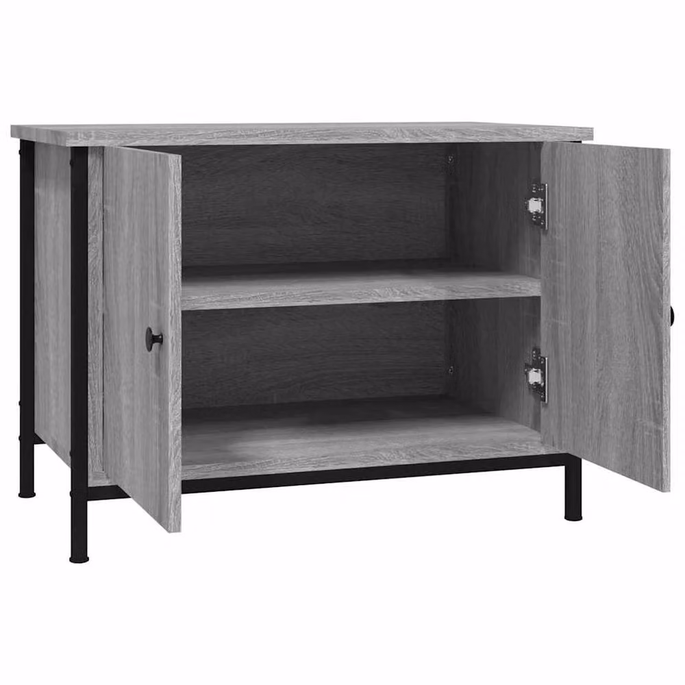 Berkfield Home TV Cabinet with Doors in Grey Sonoma, W/D/H: 60 x 35 x 45 cm – 4