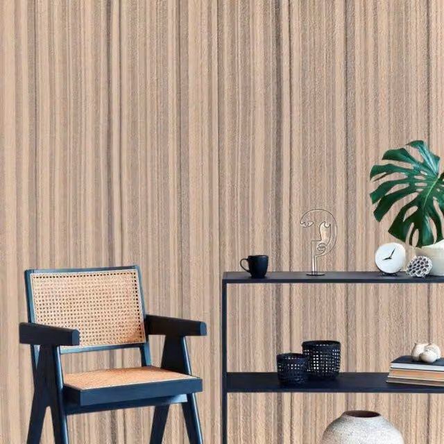 Prestigious Textiles Align Stonewash Modern Striped Abstract Wallpaper in Grey