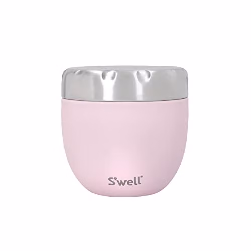 S'well Pink Topaz 2-in-1 Insulated Food Bowl Flask