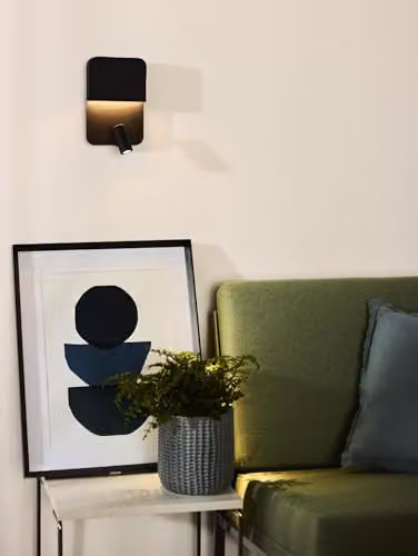 Lucide Boxer Modern Adjustable LED Wall Light in Black – 3