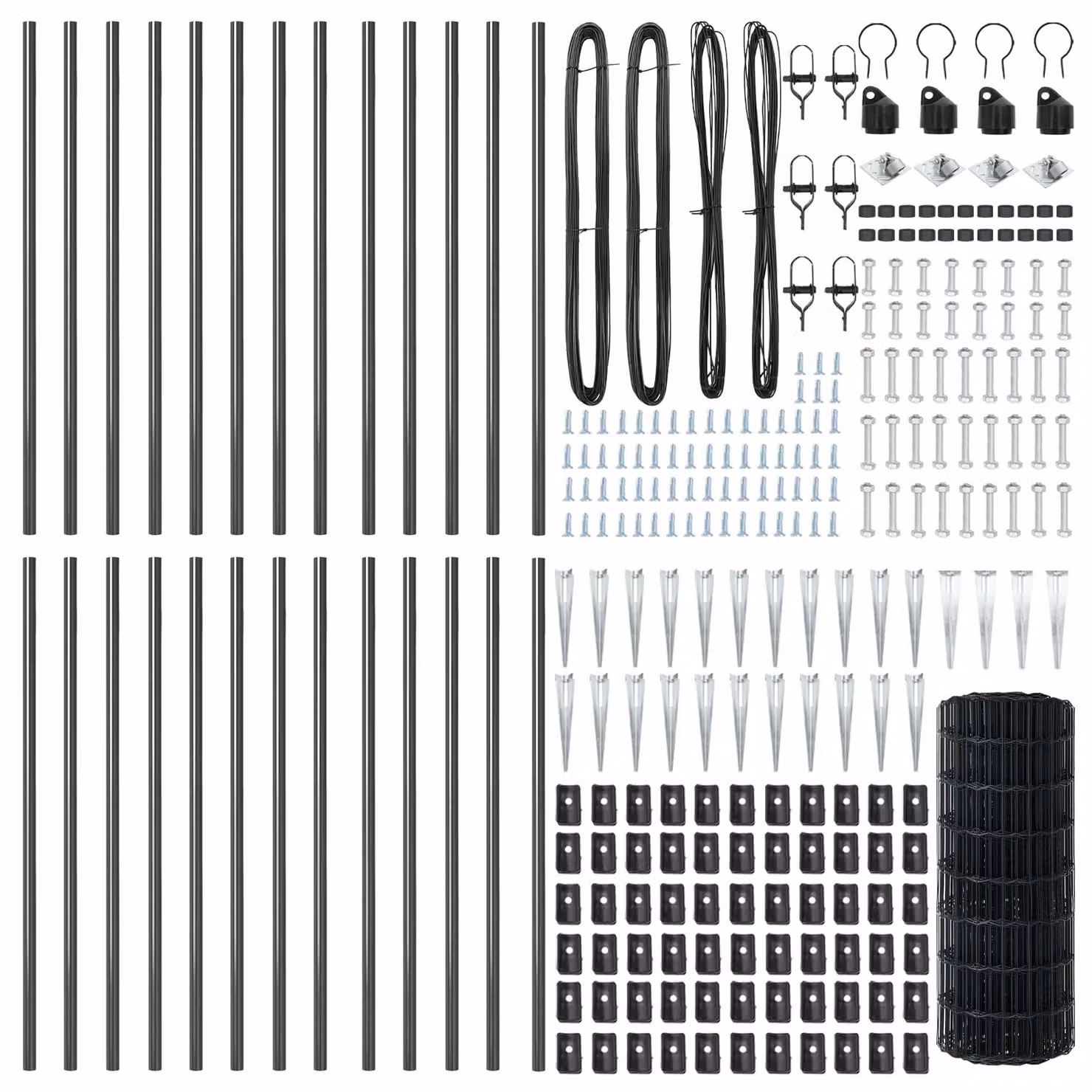 Berkfield Home Euro Fence with 13 Spike Posts, Galvanised Steel, Grey/Silver, W: 40 cm, L: 50 m – 3