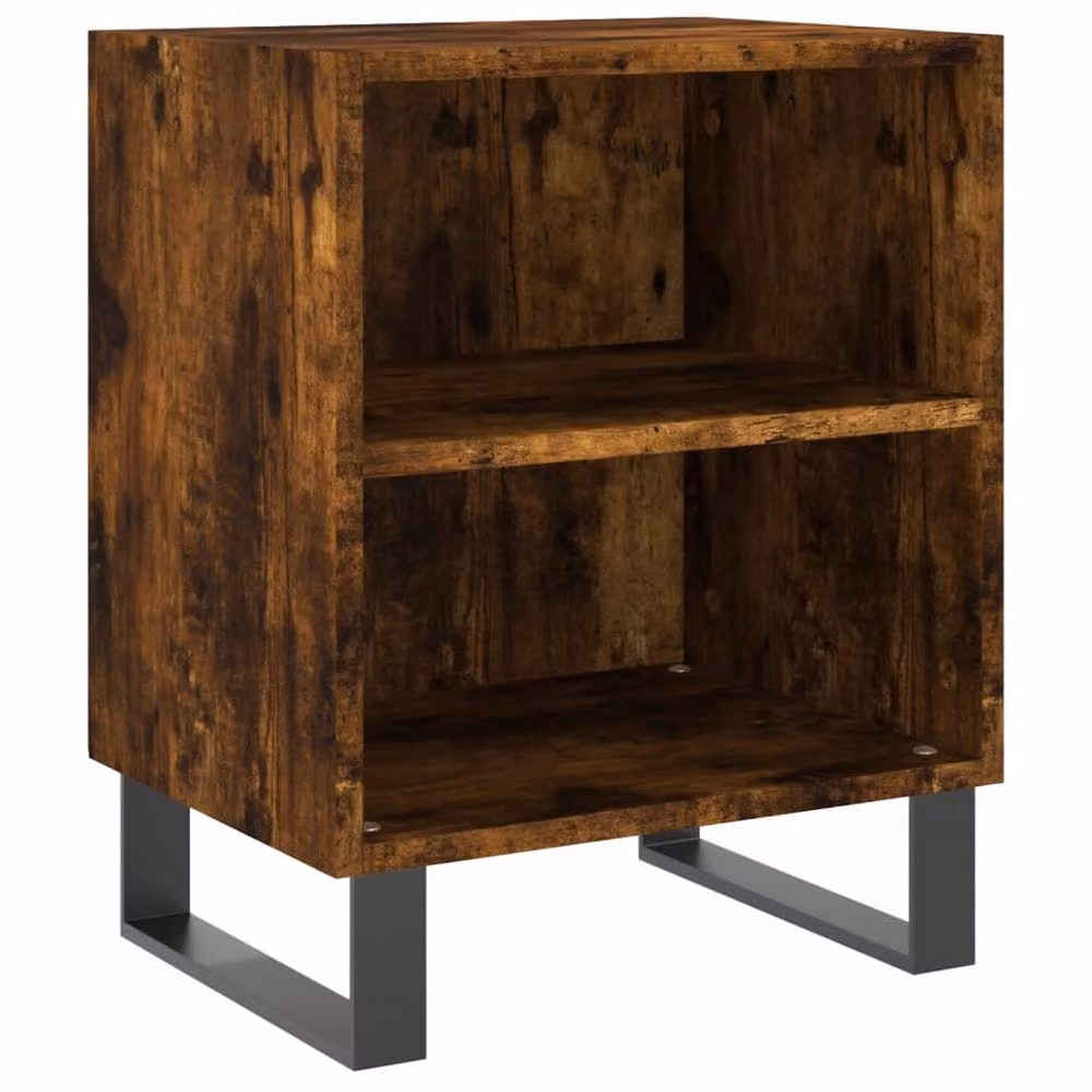Berkfield Home Elegant Bedside Cabinet in Smoked Oak Brown, W/D/H: 40 x 30 x 50 cm – 3