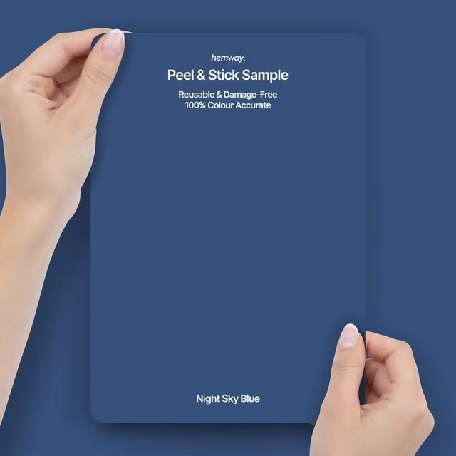 Hemway Interior Paint Sample in Night Sky Blue, Peel and Stick Swatch