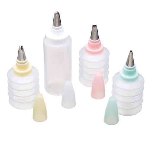 KitchenCraft Cookie and Cupcake Decorating Kit in White and Multicolour with Piping Bag and Nozzles – 1