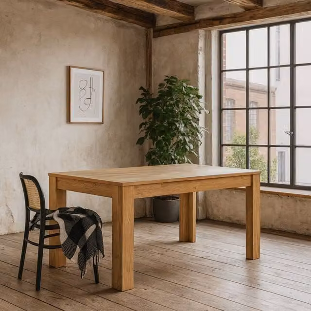 Wyld Haus Larkwood Oak Extending Rectangular Dining Table in Natural