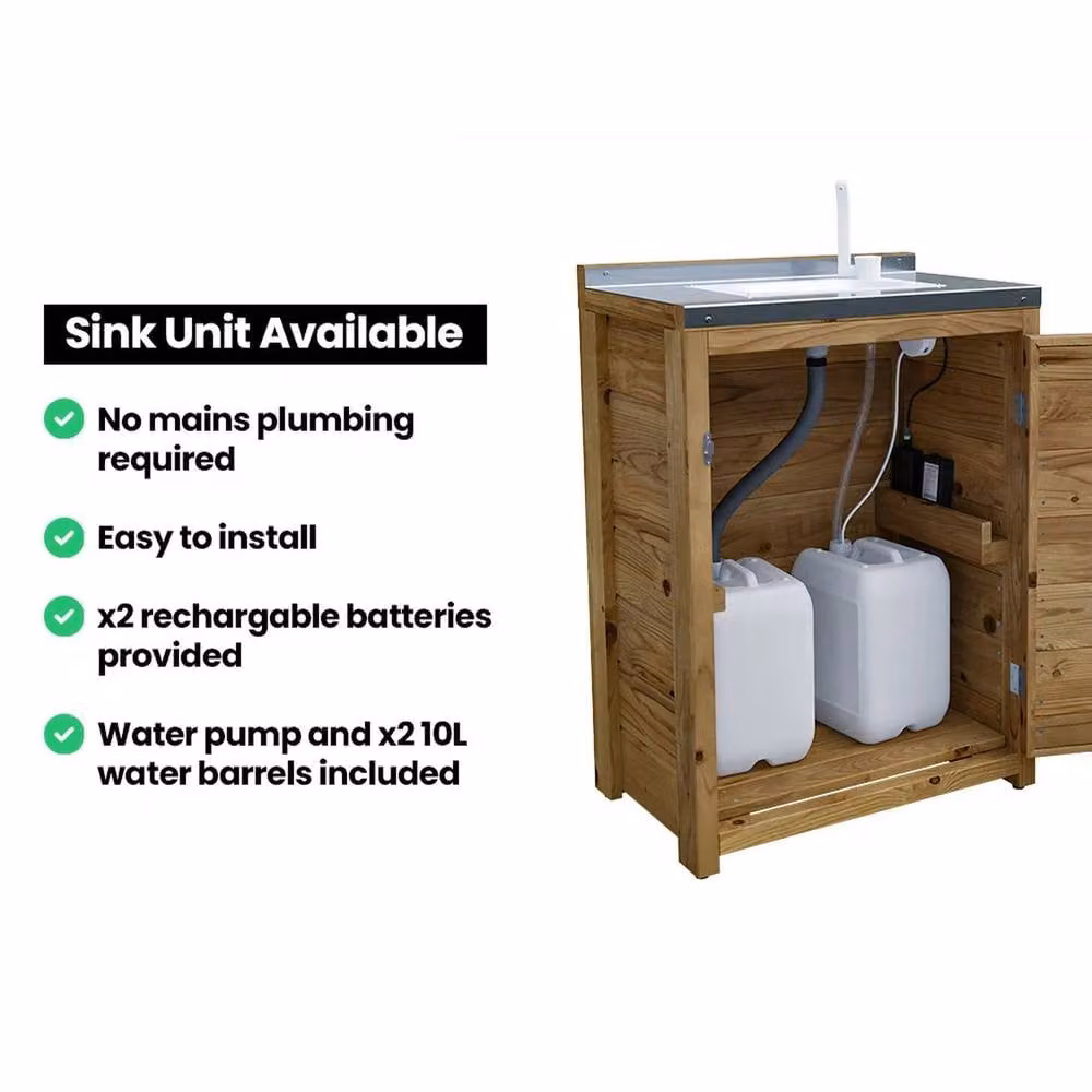 Dunster House Garden Kitchen with Left Side Sink in Brown, W: 200 cm, D: 200 cm – 4