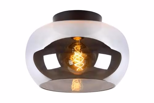 Lucide Judi Dimmable Modern Flush Ceiling Light, Grey, Diameter: 30.5 cm