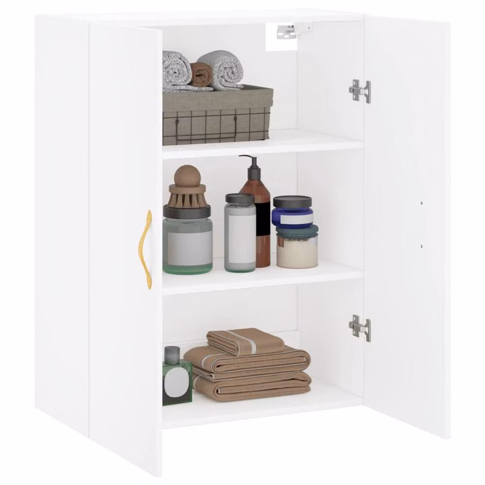 Berkfield Home Wall Mounted Cabinet in White, W/D/H: 69.5 x 34 x 90 cm – 2