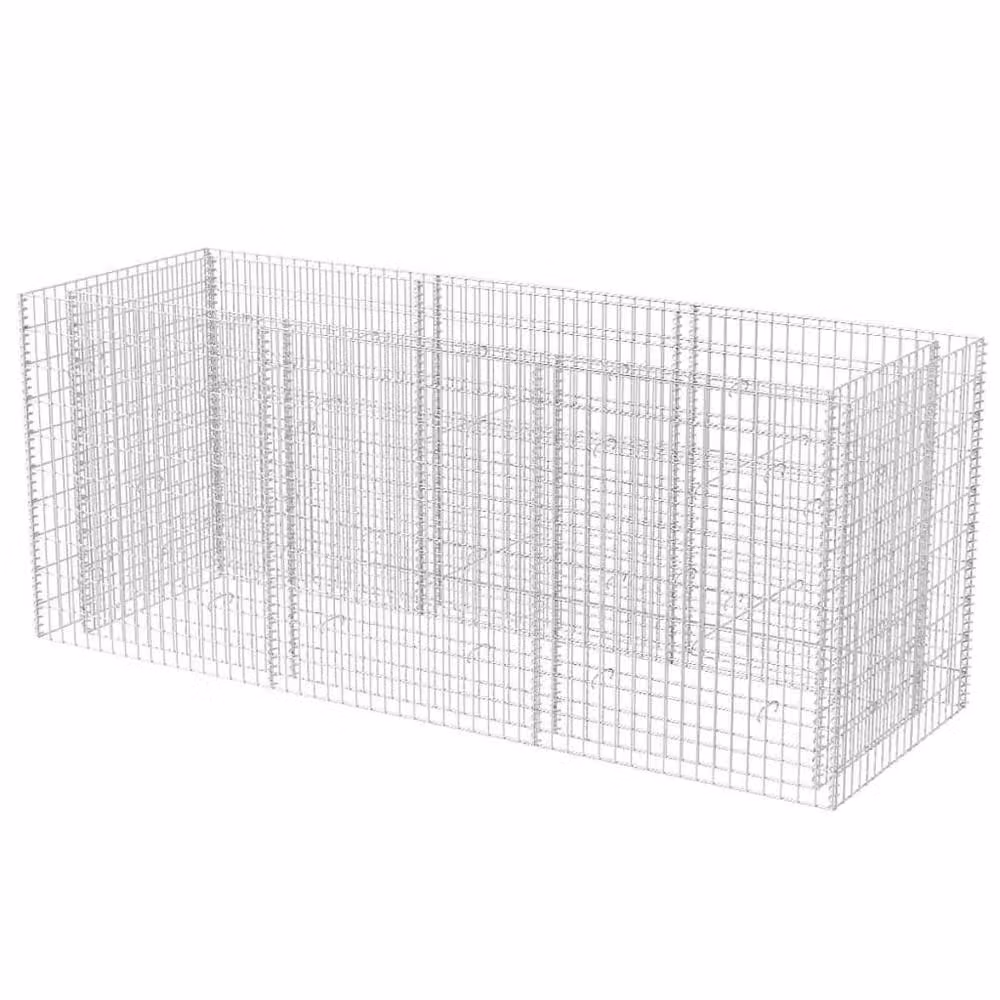 Berkfield Home Silver Galvanised Steel Wire Mesh Gabion Raised Bed, W/D/H: 270 x 90 x 100 cm – 2