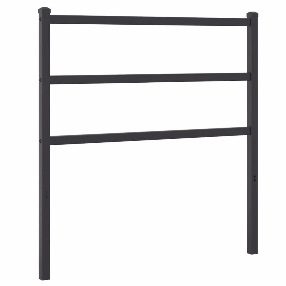 Berkfield Home Classic Metal Headboard in Black, Width: 90 cm – 2
