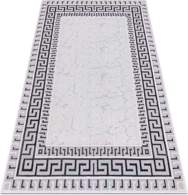 RugsX Allure Geometric Modern Rug in White, W: 200 cm, L: 290 cm