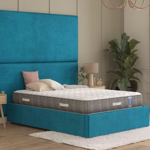 Aspire Hybrid Pocket Sprung Mattress with Wool Fillings in White, W/D/H: 180 x 200 cm – 1