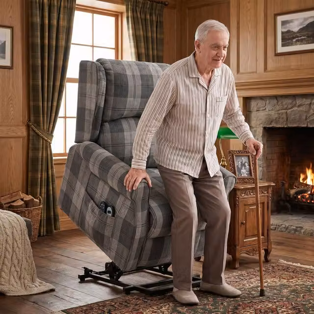 HOMCOM Power Lift Recliner Chair with Massage and Heat in Grey Fabric