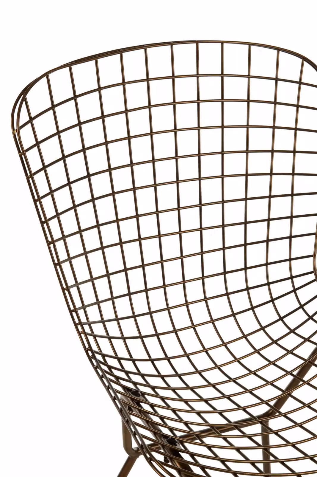 Orsina Modern Metal Grid Frame Wire Chair in Brown – 2