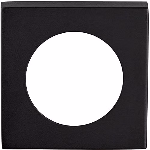 Loops Pair Screw On Square Rose Cover Plates in Matt Black, W: 5.2 cm, D: 1.0 cm