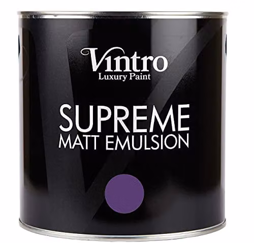Vintro Luxury Matt Emulsion Multi Surface Paint in Royal Purple, 2.5L – 2