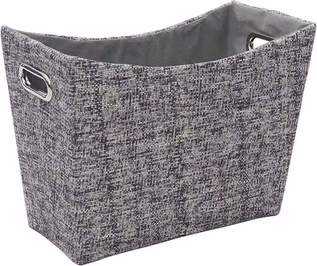 JVL Urban Rectangle Fabric Magazine Holder in Grey – 1