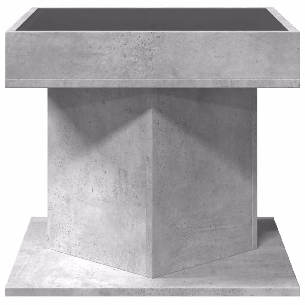 Berkfield Home Modern Square Coffee Table in Concrete Grey, W/D/H: 50 x 50 x 45 cm – 3
