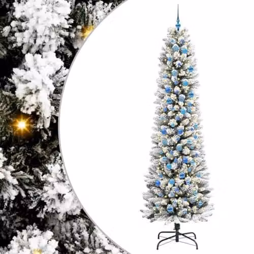 vidaXL White Artificial Christmas Tree, Height: 240 cm