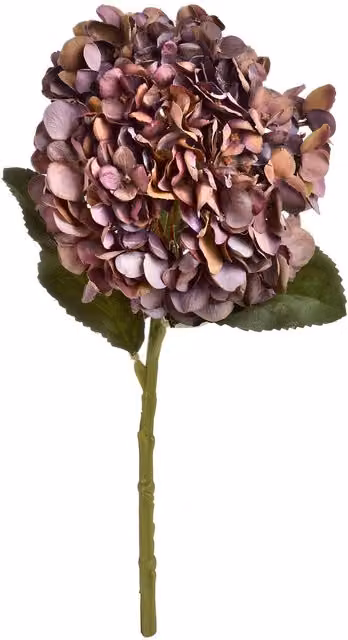 Love Lace Autumn Coffee Hydrangea Artificial Flower in Red and Brown