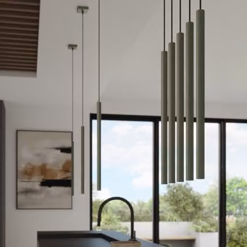 Sollux Lighting Modern Green Metal Pendant Lamp, W/D/H: 104 x 25 x 25 cm – 3